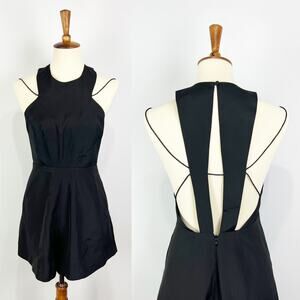 Keepsake the Label black strappy romper playsuit with pockets Size US 4 AUS S